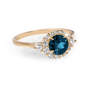 Anillo de compromiso de Plata de Ley 925 Wander London Blue Topaz O Ice Flower 8a Zircon Anillos Joyería Mujer - Product Image 2