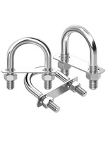 Vis à boulon en U en acier inoxydable 304 avec déflecteur d'écrou Carte en forme de U Collier de serrage en forme de U Boucle de fixation Finition zinguée