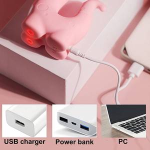 Vibrator Bentuk Dinosaurus Lucu dengan 5 Mode Hisap & 10 Mode Getaran, Fungsi Pemanas, Dapat Diisi Ulang via USB, Desain Senyap untuk Penggunaan Wanita - Product Image 5