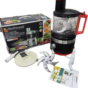 <span class=keywords><strong>Robot</strong></span> culinaire électrique puissant Hoffmans 1000W avec 5 inserts de découpe et lame en acier inoxydable – Idéal pour un cadeau de mariage – En promotion - Product Image 4