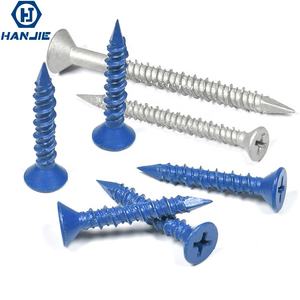 Vis à béton à filetage haut-bas à tête Phillips CSK à rainure encastrée en acier à maçonnerie en zinc bleu - Product Image 6