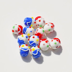 Handmade Glass Ice Cream Cake Beads Round Lampwork Crystal Loose Beads For Jewelry Making DIY Necklace Earrings <b>Bracelet</b> - Product Image 1