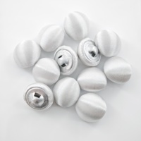 Boutons en tissu blanc en forme de dôme, recouverts de tissu, pour la couture de robes de cérémonie et de mariée, vente en gros