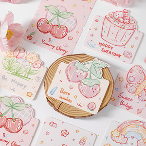 Tarjetas de Felicitación con Dibujos al Óleo al por Mayor, Tarjetas de Notas con Dibujos Animados Bonitos Hechos a Mano con Sobre para el Día de San Valentín y Cumpleaños - Product Image 2