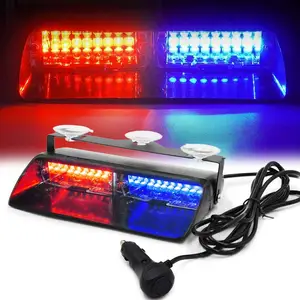 China car lighting manufacture car accessory 16 LED Windshield Sucker Strobe Emergency Warning Light For ambulances