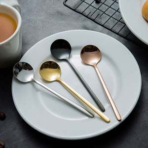 Cuillère à thé en acier inoxydable 304 or rose, mini, petite, à long manche, personnalisable, 13 cm, 15 cm, 17 cm, populaire 2026 - Product Image 5