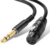 Câble audio XLR 6,35 mm mâle-mâle de haute qualité, cuivre sans oxygène, conception équilibrée, connecteurs plaqués or pour guitare et haut-parleur