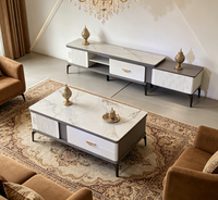 Table basse et meuble TV de style minimaliste nordique, blanc, luxe, pour salon, meubles de salon