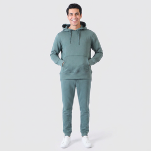 New Custom Logo Printed 2 in 1 Hooded Tracksuits Unisex 100% Cotton Sweat Suits <b>Cheap</b> Price High Quality - Product Image 1
