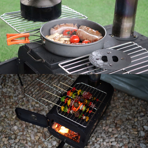 موقد تخييم للخيم، موقد طهي متنقل للمطبخ الخارجي، موقد حطب متعدد الوقود للسفر والتخييم - Product Image 4