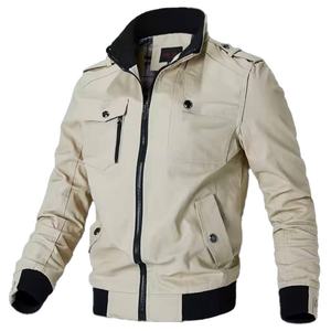 Veste personnalisée avec logo, nouvelle version, décontractée, pour hommes, col montant, printemps et automne, coton et polyester, veste pour hommes - Product Image 3