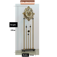 Horloge de style antique, horloge sur pied, design original, horloge de sol en métal, design Art Déco, horloge de chambre à une seule face en fer