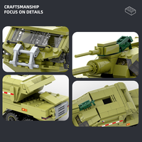 Modèle de Char en Blocs de Construction Personnalisé, Cadeau d'Entreprise pour la Promotion de Marque, Souvenir Militaire, Cadeau Commémoratif d'Anniversaire, OEM ODM