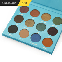 Palette de fards à paupières mats et métalliques 12 couleurs pour femmes OEM/ODM, kit de maquillage pour les yeux en poudre, logo personnalisé - CC30461 pour cosmétiques féminins