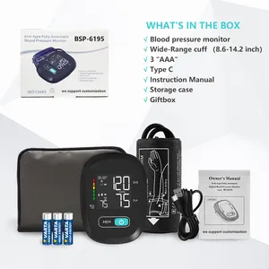 Mesin Monitor tekanan darah Digital, Tensiometer Digital otomatis penggunaan di rumah lengan atas MDR disetujui CE