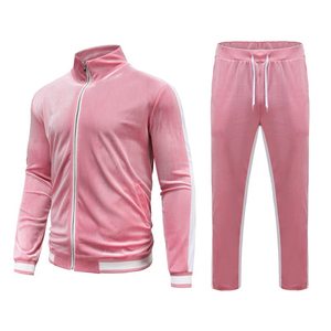 Stampa personalizzata tuta da uomo di qualità invernale bicolore <span class=keywords><strong>nera</strong></span> tuta da ginnastica in velluto bianco per uomo - Product Image 4