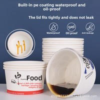 Boîtes à emporter en papier jetables de qualité alimentaire, bols à riz, contenants pour la restauration rapide ; Boîtes à emporter commerciales épaissies de grande taille