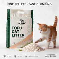 Litière pour chat biodégradable et jetable en vrac, prix usine