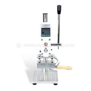 เครื่องปั๊มร้อนแบบแมนนวล 90T พร้อมราง T แบบเคลื่อนย้ายได้ สำหรับงาน DIY ปั๊มนูนหนัง PU ลงบนสมุดโน้ต ปั๊มความร้อน ทำแบรนด์ - Product Image 3