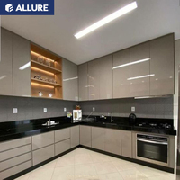 Armoires de Cuisine Modernes en PVC Prêtes à Monter, Design Luxe Personnalisé, à Prix Abordable et d'une Allure Exceptionnelle