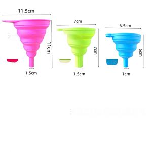 Collapsible <b>Silicone</b> Funnel Foldable Kitchen Gadget <b>Liquid</b> Oil Water Bottle Filling Transfer Funnel - Product Image 2