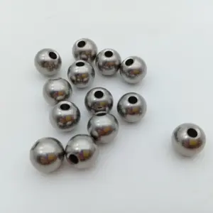 12.7毫米金属球 3毫米孔附加金属轴半钻不锈钢球