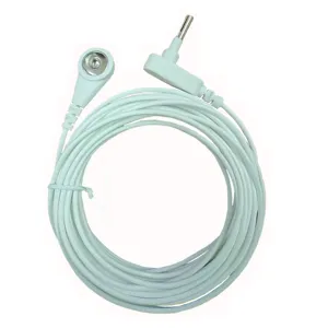 Amazon Hot Sales Mejor Conductor 4,5 m 15ft Earthing Cable de puesta a tierra Color blanco EE. UU. Enchufe estándar Blanco PU Cable de tierra a tierra