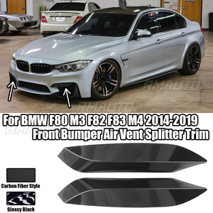 2PCS for 2014-2019 BMW F80 M3 F82 F83 M4 Front Bumper Intake Frame Upper Spoiler Cover Canard Brow Side Air Vent <b>Splitter</b> Trim - Product Image 1
