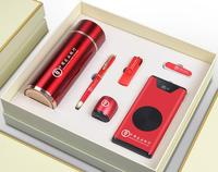 Coffret cadeau d'affaires 6 en 1 de luxe, coffret cadeau d'entreprise promotionnel 2019 avec haut-parleur, gobelet isotherme, chargeur sans fil, batterie externe