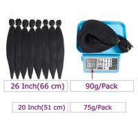 Extensions de cheveux synthétiques à basse température, tresses faciles à réaliser, dégradé monochrome, perruques synthétiques, tresses doubles faites à la machine