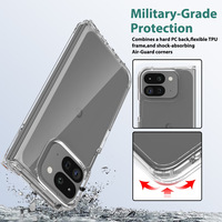 Étui de protection transparent antichoc gauche-droite pour Google 9 Pro Fold avec bracelet effet miroir et design chaîne laser