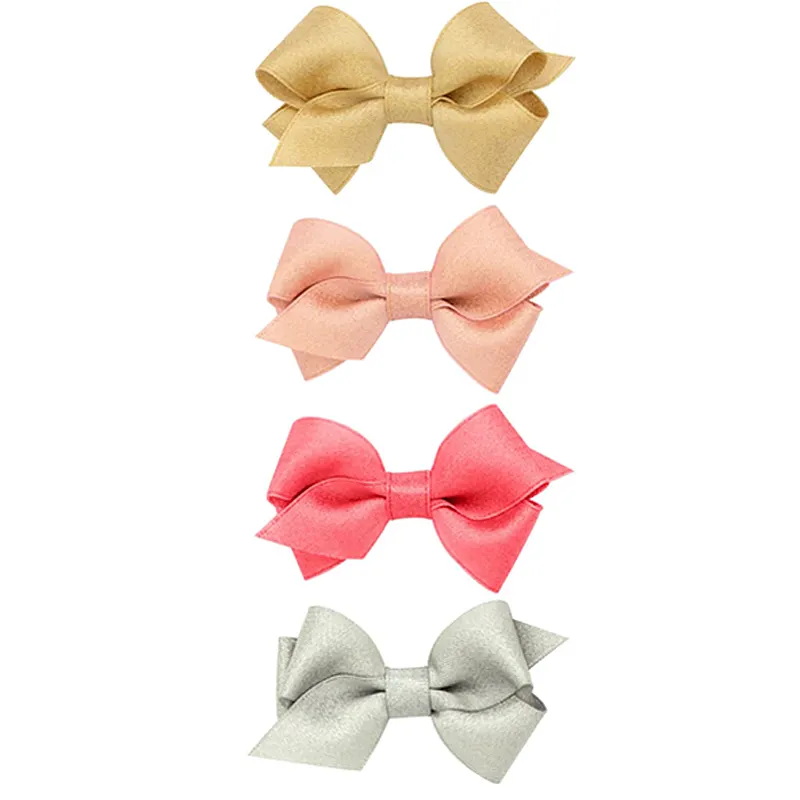 2 Inch Hot sale Classic Ribbon Hair Bow Clip for Girl