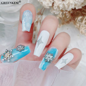 Vente en gros nouveauté Offre Spéciale de Noël 3D Nail Art breloques bijoux pour ongles en cristal flocon de neige breloques pour ongles - Product Image 4