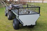 Remorque à deux roues à essieu unique pour jardin ou remorque agricole à usage utilitaire