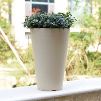 Pots de jardinières carrés en plastique vases à fleurs verticaux pour jardin extérieur