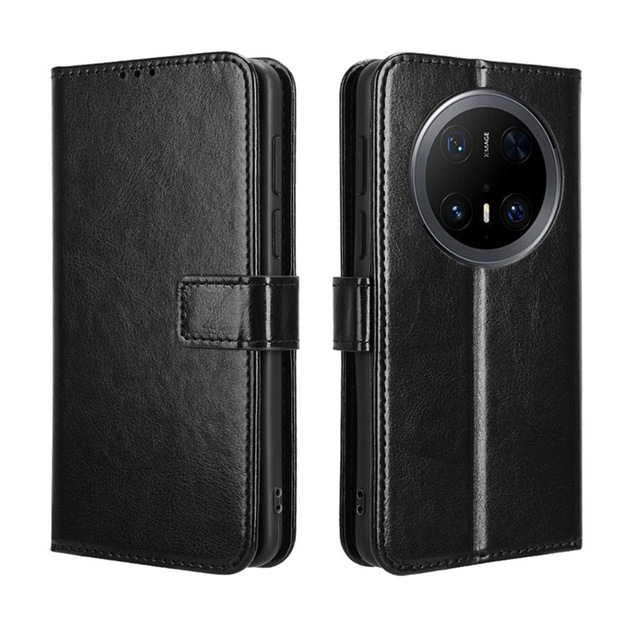 Luxury Wallet Crazy Horse PU Leather Flip Case Cover for Huawei Mate 70 Pro 5G