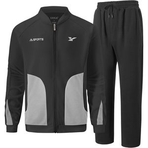 FOXA Ensemble de survêtement 2 pièces pour homme, manches longues, sportif, respirant, taille M adulte - Product Image 1