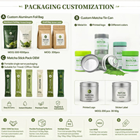 Thé vert matcha biologique en vrac pour cérémonies, OEM, marque privée, boîte personnalisée