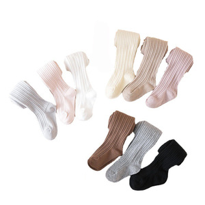 Leggings per bambini di alta qualità primavera e autunno solido 3-8 anni collant per bambini in cotone traspirante collant per ragazze all'ingrosso - Product Image 1