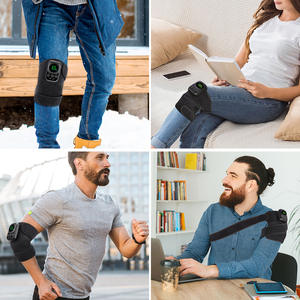 Chauffe-genou intelligent rechargeable avec 5 niveaux de température, arrêt automatique après 30 minutes, pour soulager les douleurs articulaires, utilisation à domicile et en voyage - Product Image 4