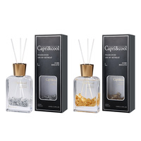 Diffuseur d'arômes de luxe pour la maison, avec feuilles d'or et d'argent, huiles essentielles, éliminateur d'odeurs, ensemble cadeau, diffuseur à bâtonnets, désodorisant d'air pour la maison