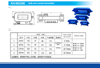 Module transmetteur de courant à noyau divisé, sortie 0-20mA 4-20mA RS485, capteur de tension AC/DC, 22x82mm, précision 0,2%