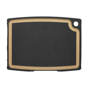 Planche à découper rectangulaire en fibre de bois Culiex avec trou pour la poignée et rainure pour les jus, passe au lave-vaisselle, épaisseur 0,6 cm - Product Image 1