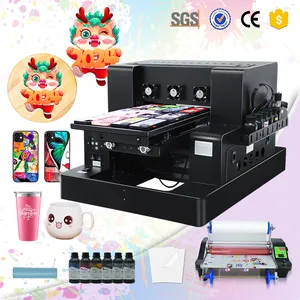 Multifunction 30cm Uv Dtf Printer CMYK+W W Varnish And Uv AB Film XP600 Heads For Uv Sticker Dtf Printer