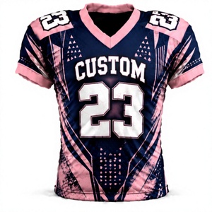 Maillot de football américain rembourré, numéro d'équipe personnalisé imprimé, uniforme sportif pour hommes, polyester respirant, séchage rapide, vente en gros - Product Image 1