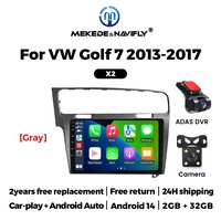 MEKEDE X1 X2 Pemutar DVD Mobil Android Auto Radio Layar Stereo Mobil untuk VW Golf 7 Abu-abu Back Usd GPS Kabel Rca Kiri