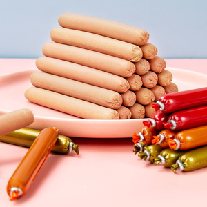 מזון לחיות מחמד סיני OEM ODM במחיר נמוך, נקניק בשר עשיר בחלבון ודל שומן לכלבים וחתולים, ארוז בשקיות. - Product Image 4