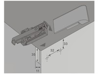 Support de suspension dissimulé en alliage robuste 80 kg 11*(12-22)MM Blanc Gris Quincaillerie industrielle pour meubles