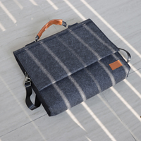 Sac porte-documents en feutre recyclé écologique couleur charbon, vente en gros, logo personnalisé, directement de l'usine, sacoche pour ordinateur portable