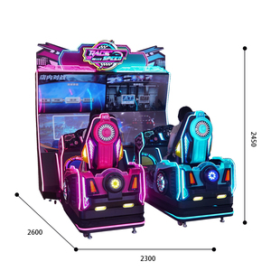 เครื่องเล่นเกมแข่งรถหรูหราแบบหยอดเหรียญ 2 ที่นั่ง พร้อมระบบขับขี่เสมือนจริง จอภาพคู่ - Product Image 1